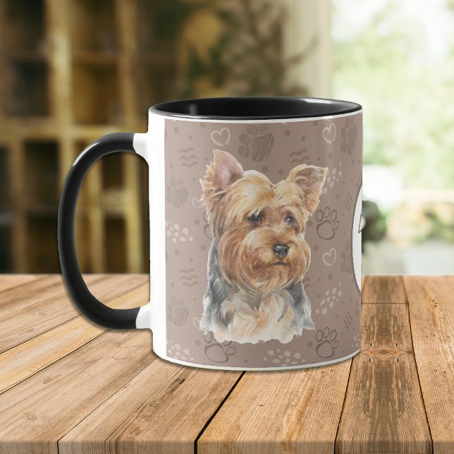 Love My Yorkie Chien Pawprint Mug (Créateur téléchargé)