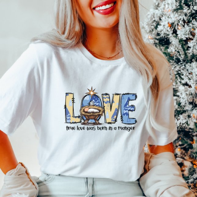 LOVE Nativité T-shirt Noël (Créateur téléchargé)