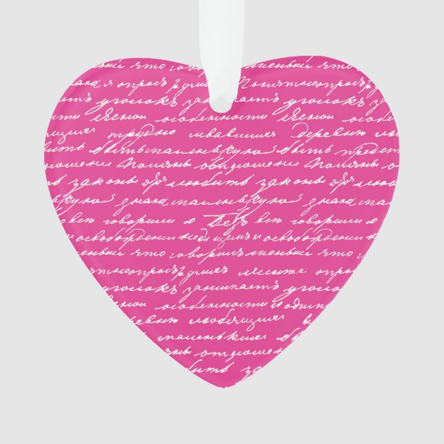 Love Note écriture manuscrite Pink Heart Valentine (devant)