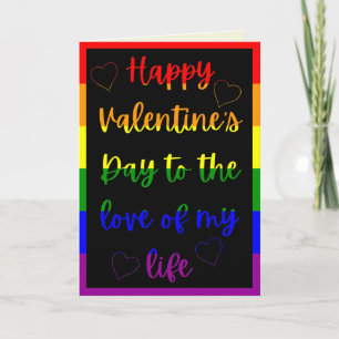 Love Of My Life LGBT Pride Carte de Saint Valentin