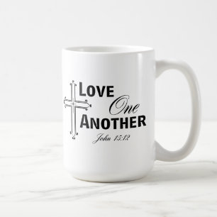 Love One Another Cross Coffee Mug