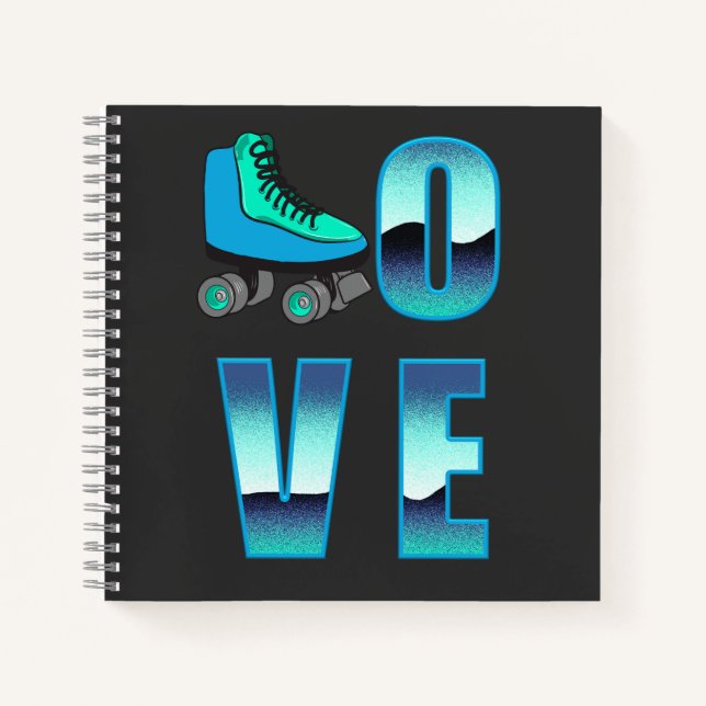 Love Patinage Carnet Journal à deux côtés (Devant)