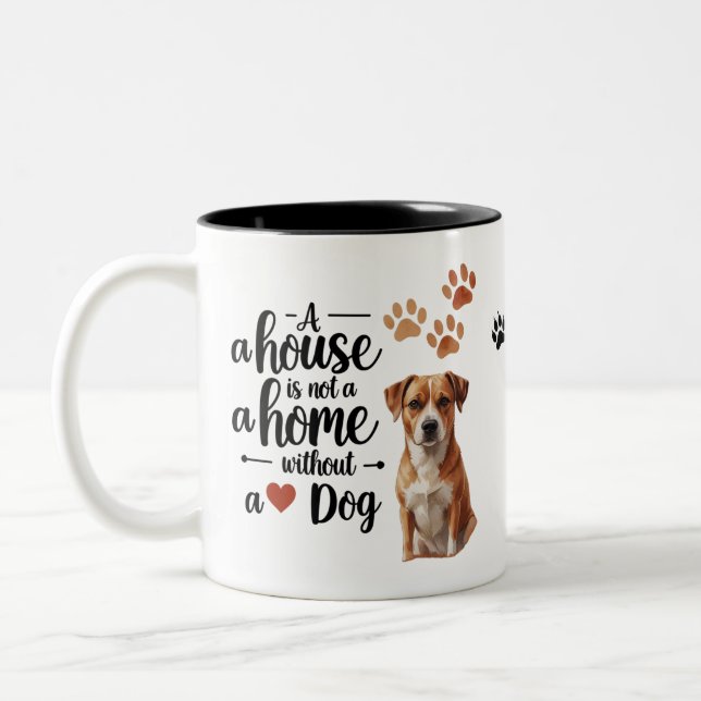 Love & Paws - Citation de chien Mug à deux tons (Gauche)