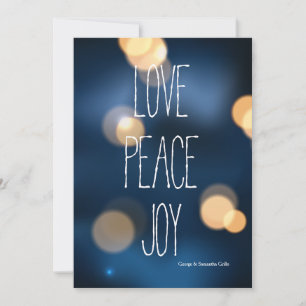 Love Peace Joy Carte de vacances