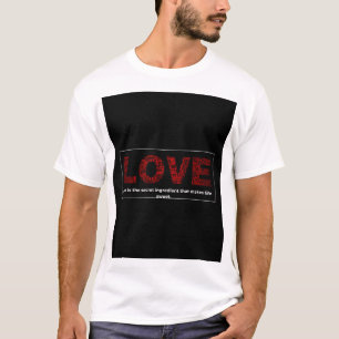 Love & Peace Word Art Sweet Ingrédient T-shirt