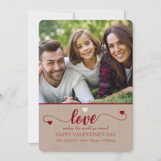 Love Photo Carte Saint Valentin (Devant)