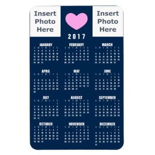 Love Photo Collage Modèle - 2017 Calendrier Magnet