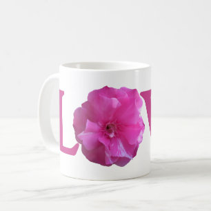 Love Pink Flower Coffee Mug
