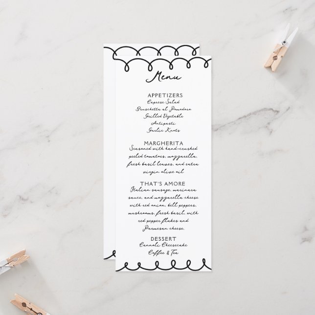 Love & Pizza | Menu Fantaisiste (Devant/Arrière en situation)
