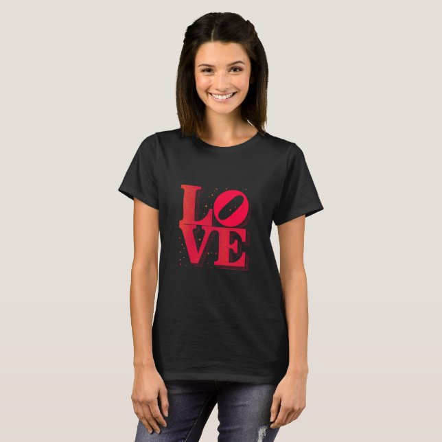 LOVE Pop Art – Retro Valentine’s T-Shirt (Devant entier)