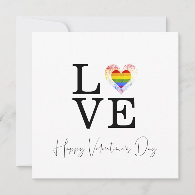 Love Pride Heart Happy Valentine's Day Script (Devant)