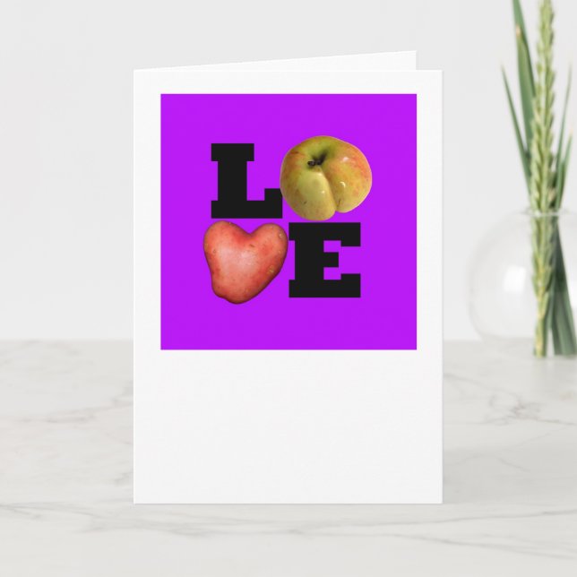 LOVE Purple Valentine Carte de voeux (Devant)