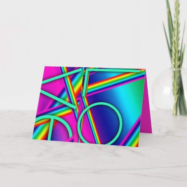 LOVE rainbow Pop ART carte de voeux (Devant)