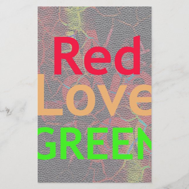 LOVE RED GOLDEN VERT (Devant)