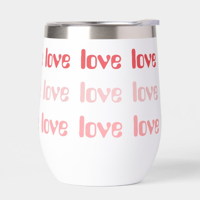 Love Retro Typographie rose et rouge (Gauche)