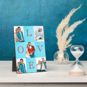 Love Script Personnalisé Couple Photos Plaque