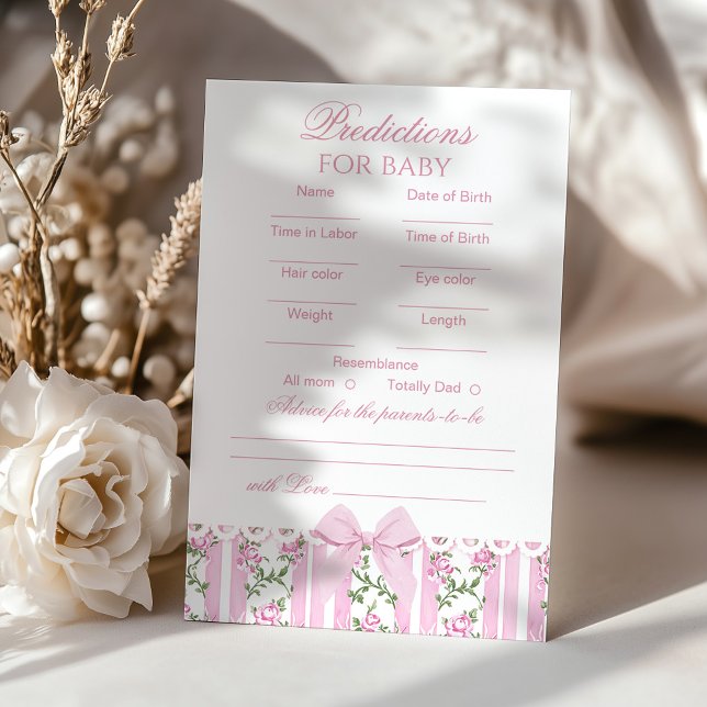 Love Shack Baby Predictions for baby Coquette Bow (Créateur téléchargé)