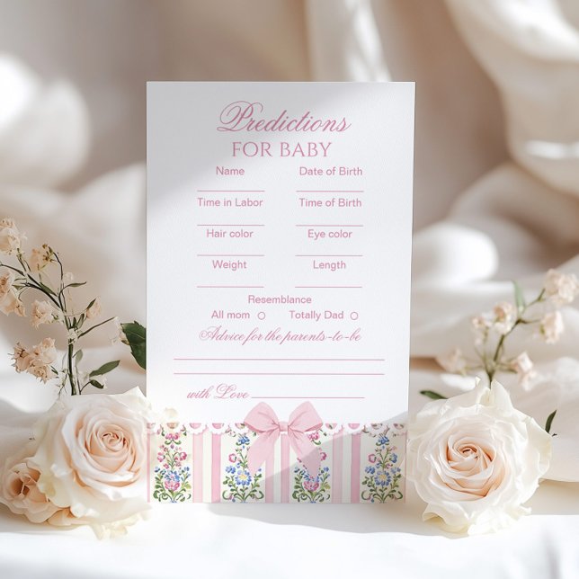Love Shack Baby Prédictions pour bébé Coquette Bow (Créateur téléchargé)