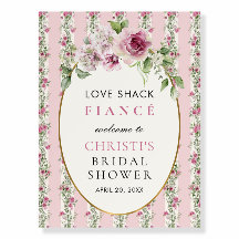 Love Shack Fiance Fête des mariées Affiche de bien