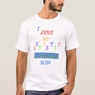 Love~Son autiste du papa ! T-shirt d'adulte de ~
