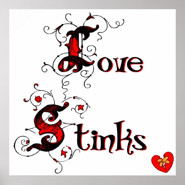Love Stinks Anti-Valentine's Day dit Poster (Devant)