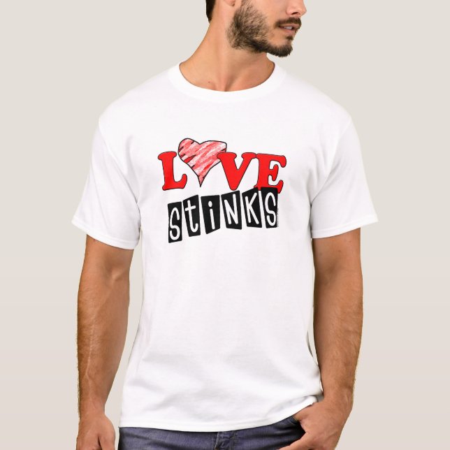 Love Stinks T-shirts anti-Valentines (Devant)