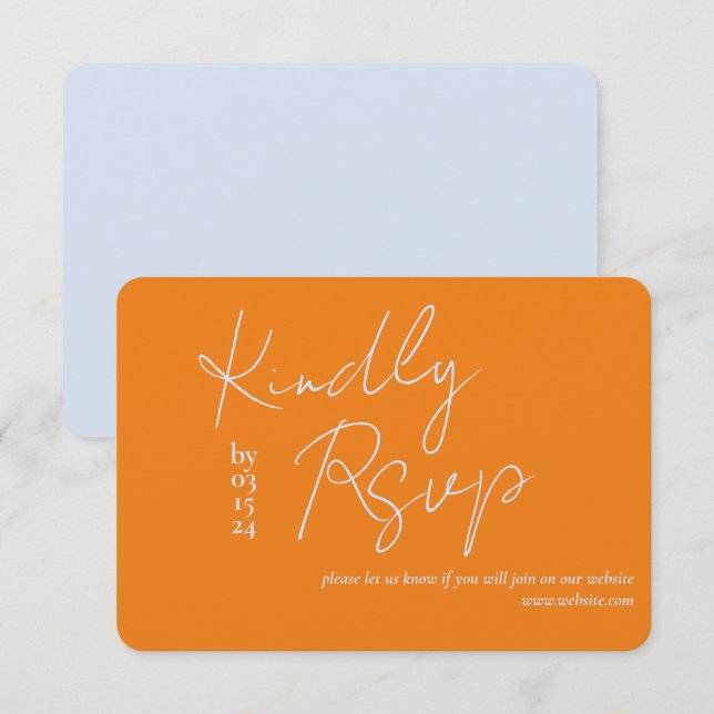 Love Story mariage RSVP (Devant / Derrière)