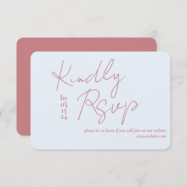Love Story mariage RSVP (Devant / Derrière)