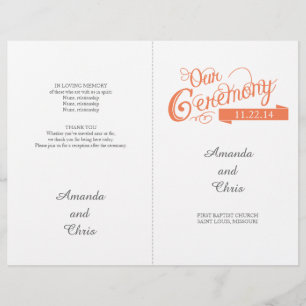 Love Story Wedding Program Circulaire