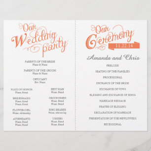 Love Story Wedding Program Circulaire