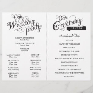 Love Story Wedding Program Circulaire