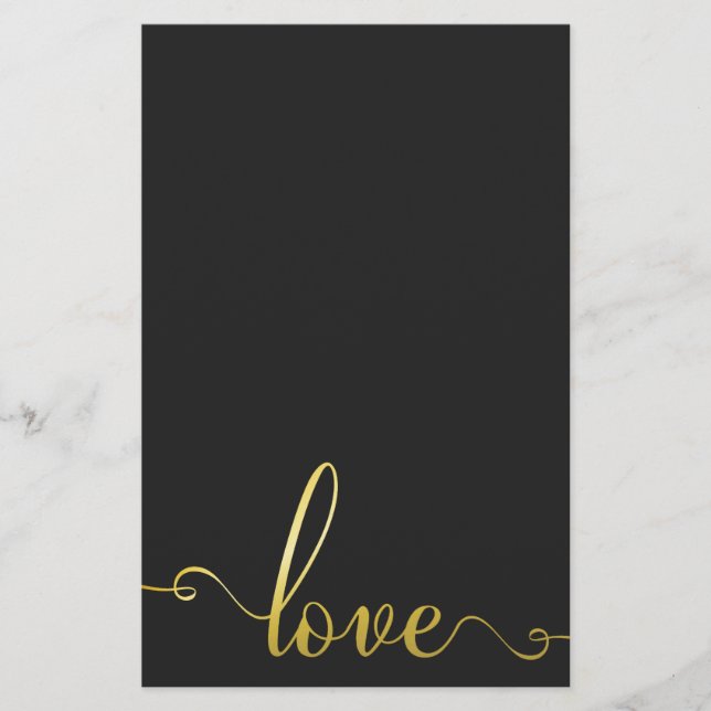 "Love" Stylish Valentines Day papeterie (Devant)