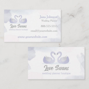 Love Swans Couples Wedding planner Carte de visite