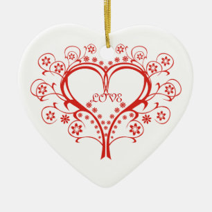 Love Swirl Coeur Saint Valentin ornement personnal