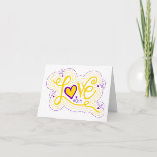 Love Swirl Doodle Intersex Pride Drapeau