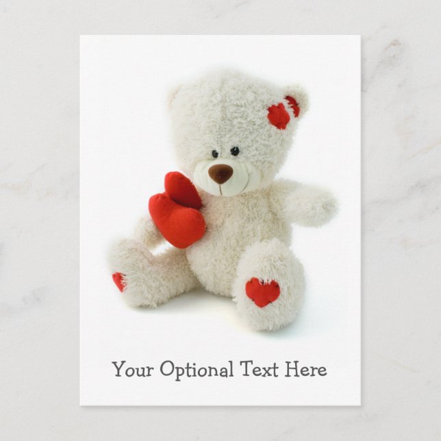 Love Teddy carte postale personnalisée (Devant)