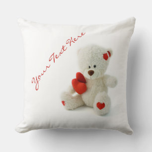 Love Teddy Valentine oreiller à lancer personnalis