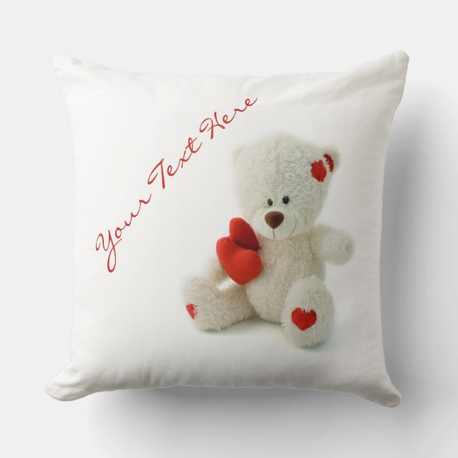 Love Teddy Valentine oreiller à lancer personnalis (Recto)