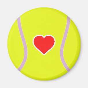 Love tennis - Boule de sport avec coeur Magnet