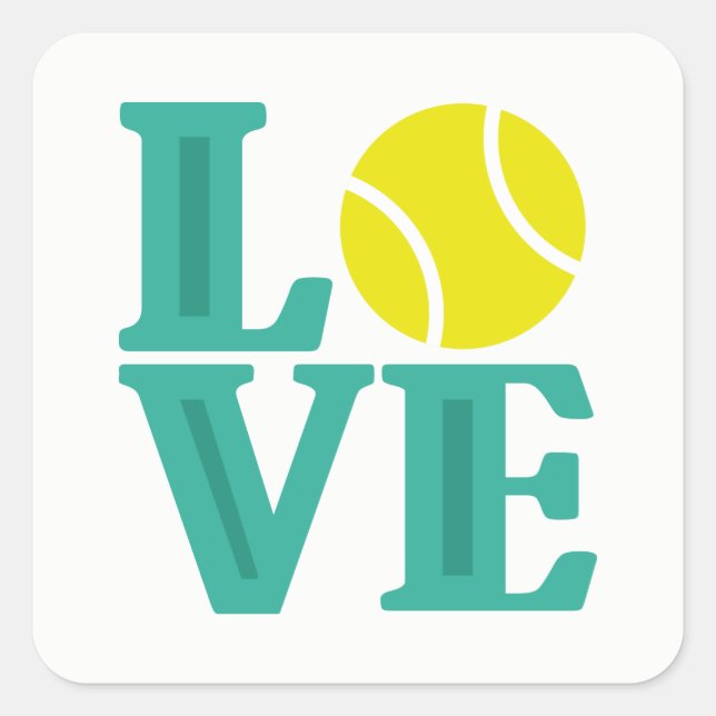 Love tennis sport mot art amusant autocollant (Devant)