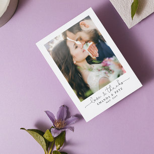 Love & Thanks 2 Mariage de script photo Merci