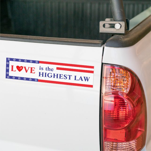 Love: the Highest Law Bumper Sticker (Sur camion)