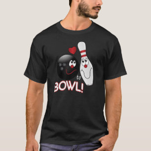 Love to Bowl - Personnaliser Bowling T-Shirt