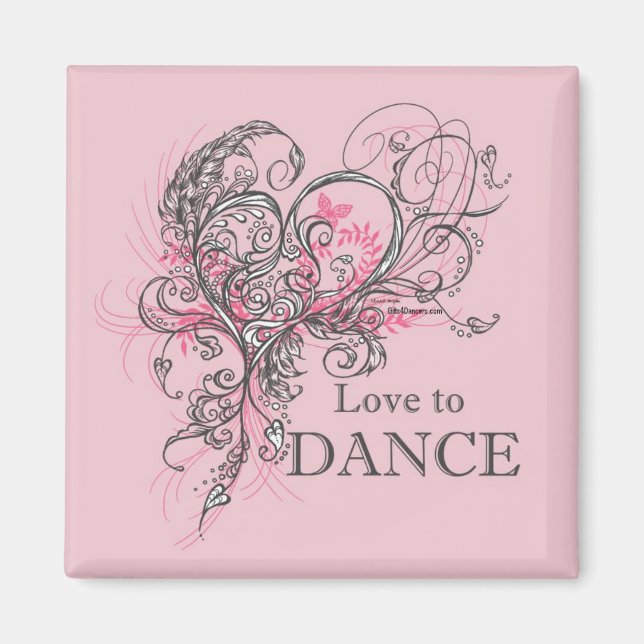 Love to Dance Magnet (personnalisable) (Devant)