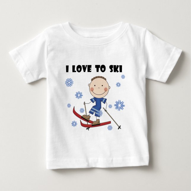 Love to Ski - Garçon Tshirts et cadeaux (Devant)