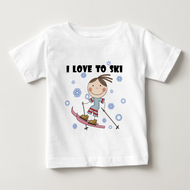 Love to Ski - Girl Tshirts et cadeaux (Devant)
