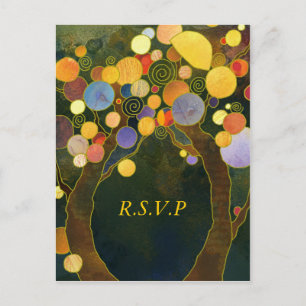 Love Trees : Cartes postales RSVP de mariage