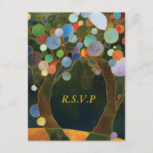 Love Trees (en bleu) : Cartes postales RSVP de mar