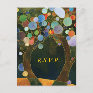 Love Trees (en bleu) : Cartes postales RSVP de mar