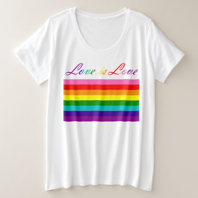 Love Typographie Gay pride LGBT Rainbow Flag (Design devant)